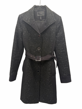 Le Chateau Black Wool Blend Lined Coat